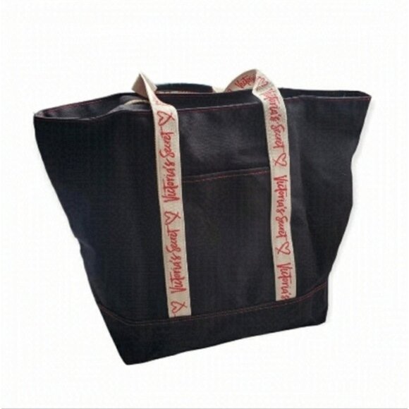 Vintage Y2K Victorias Secret Logo Strap Canvas Tote Bag - Picture 2 of 9
